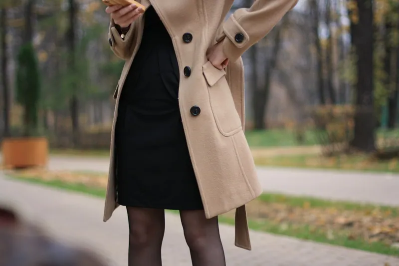 Manteau long camel en laine, S / 36 · Very good