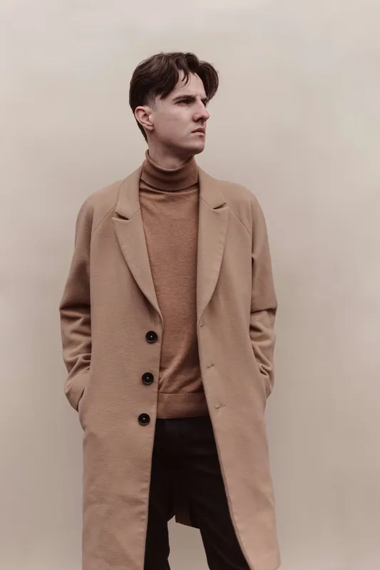 Manteau camel en laine mélangée, L · حالة جيدة جدا