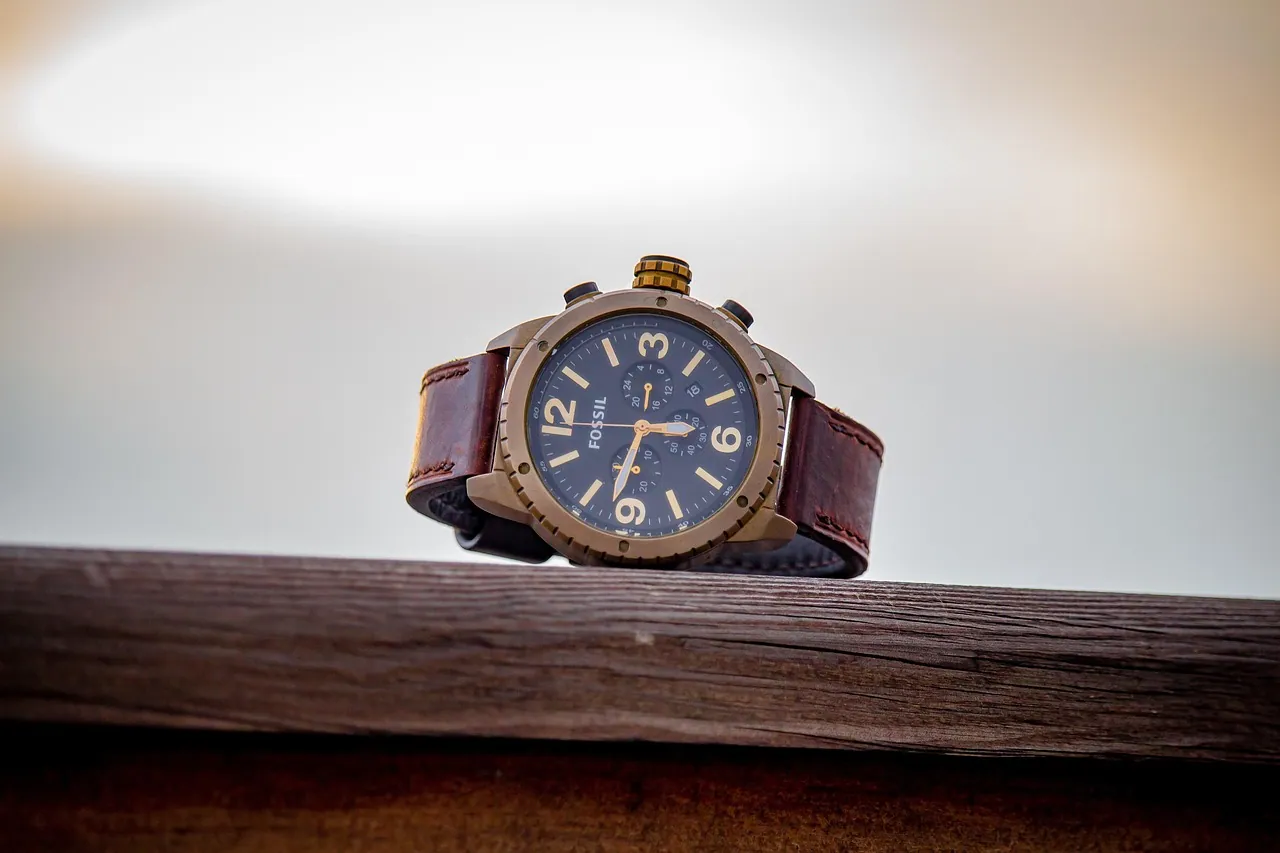 Montre homme bracelet cuir marron