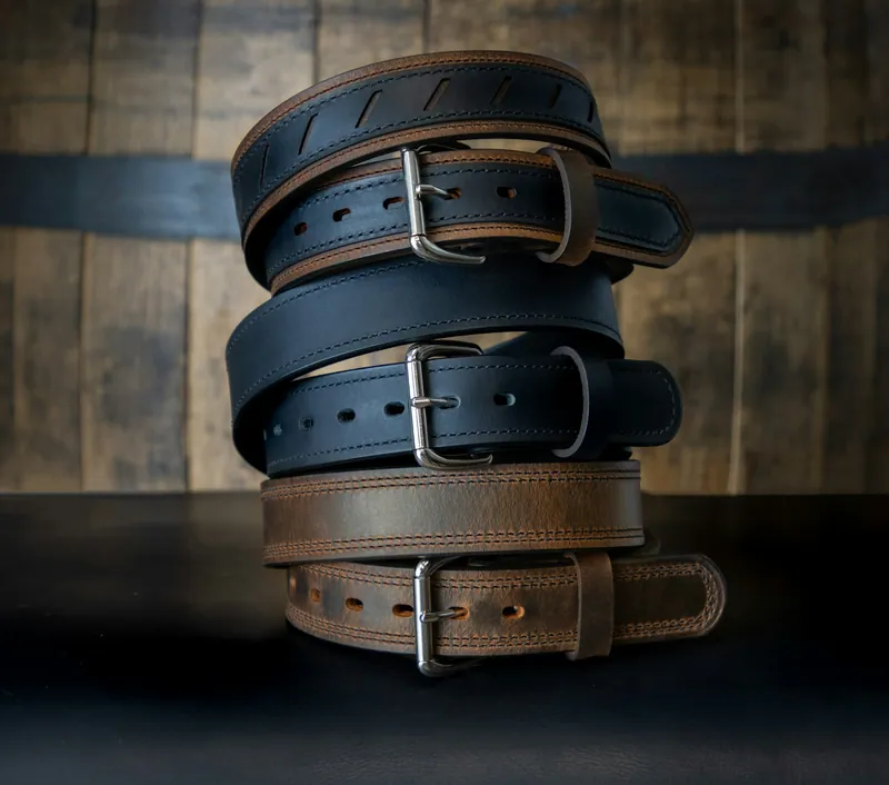 Ceinture en cuir bleu marine, جديد بدون ملصق