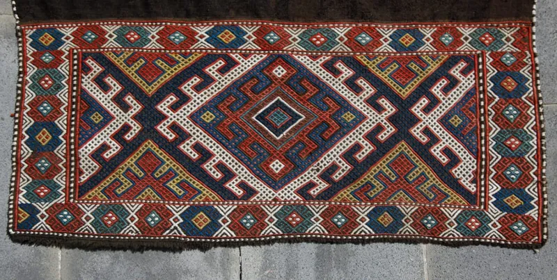 Kilim berbère tissé main 150 × 240, حالة جيدة جدا