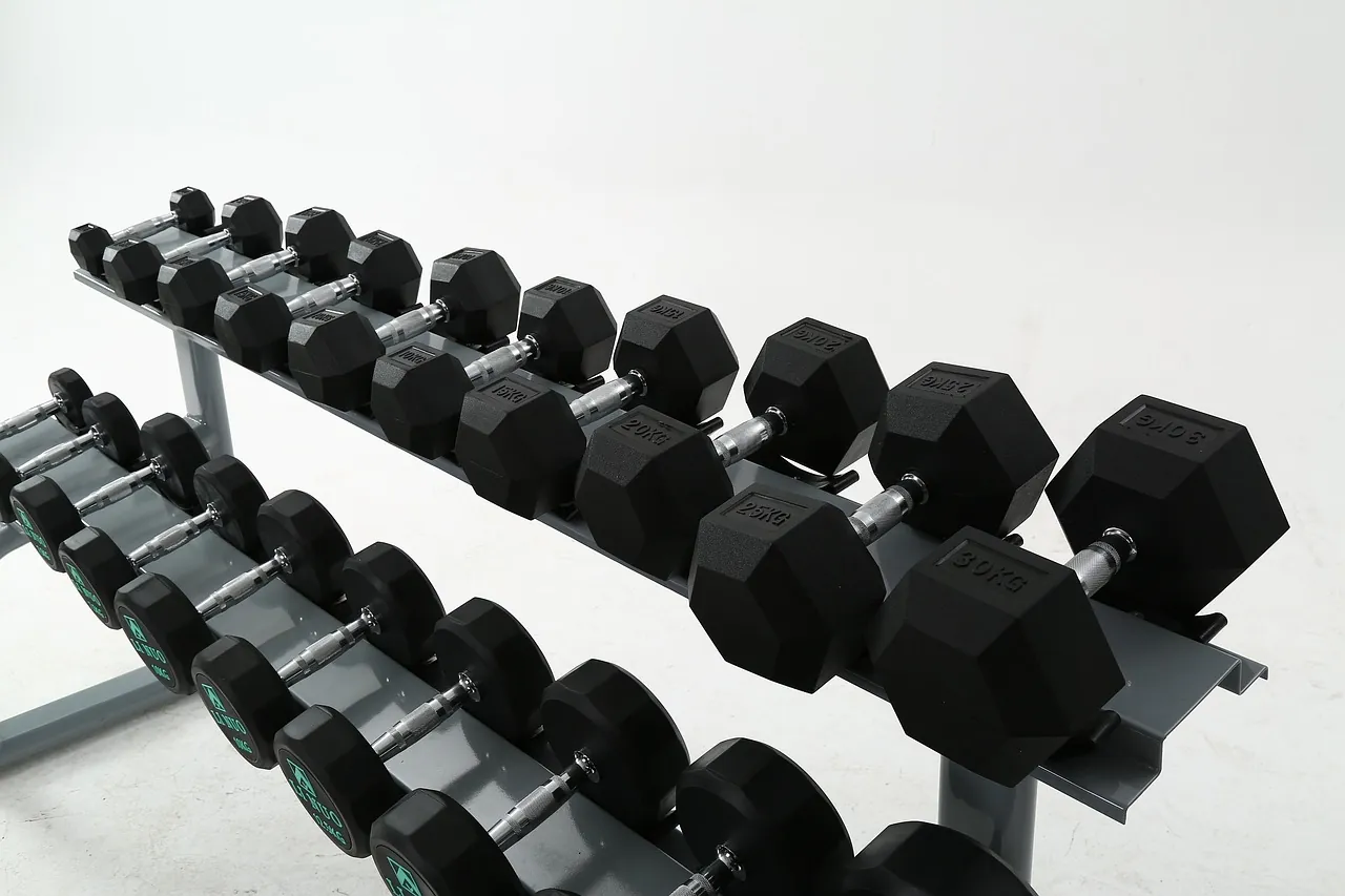 Haltères de 2 à 10 kg avec rack