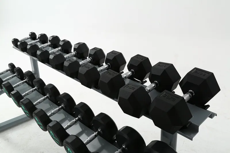 Haltères de 2 à 10 kg avec rack, حالة جيدة