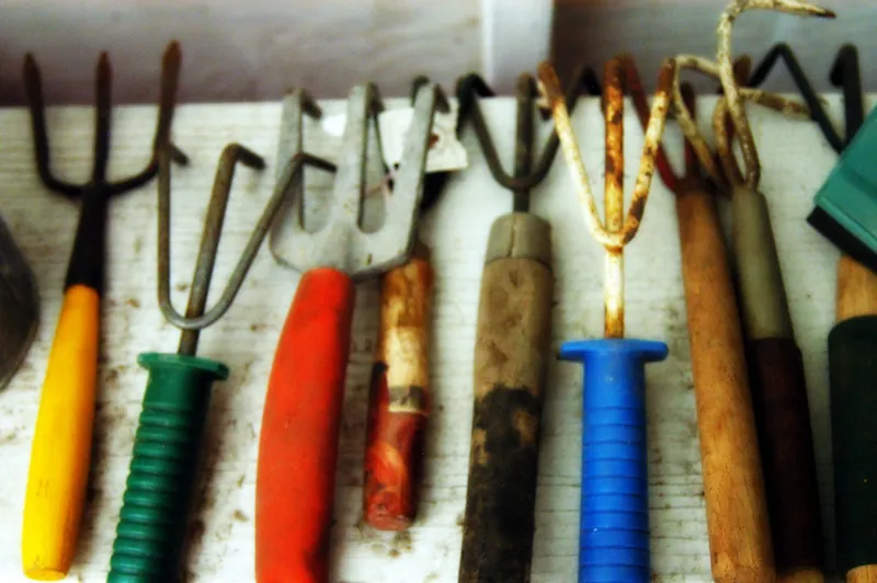 Petits outils de jardin, lot de six, حالة جيدة